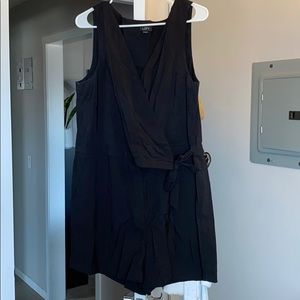 Black shorts sleeveless romper